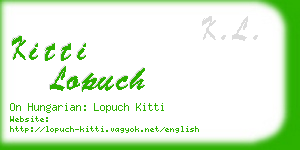 kitti lopuch business card